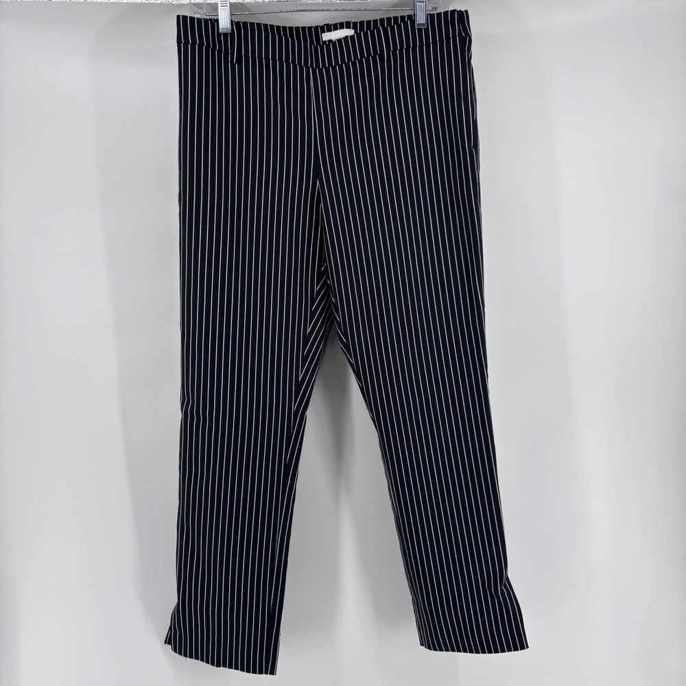 Womens‎ Black White corporate chic Pinstripe Pants Slim Straight Y2K office core